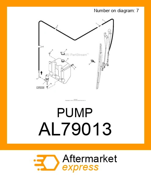 AL79013 - PUMP fits JOHN DEERE | Price: $41.66 Stock: Wisconsin