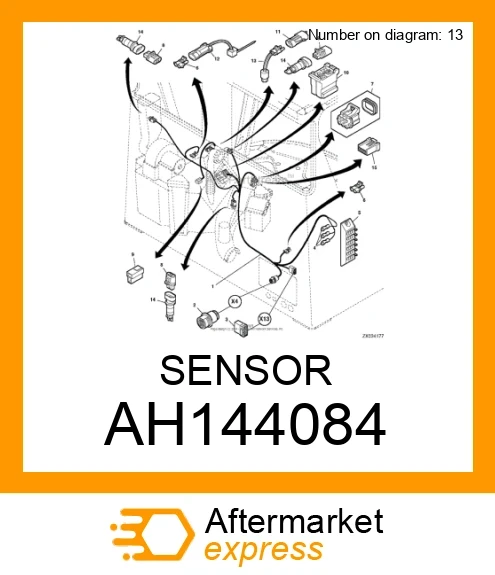AH144084 - SENSOR fits JOHN DEERE | Price: $85.79
