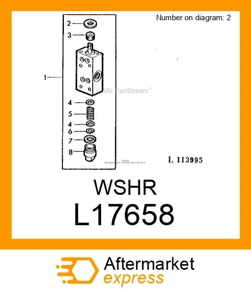 L17658 - WSHR fits JOHN DEERE | Price: $2.64 Stock: Wisconsin