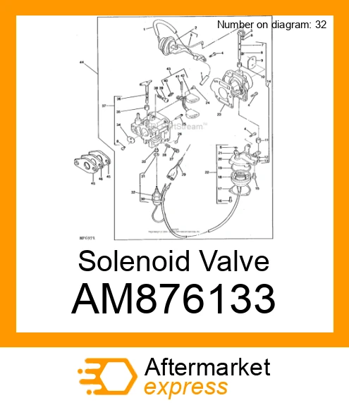 AM876133 - Solenoid Valve fits JOHN DEERE