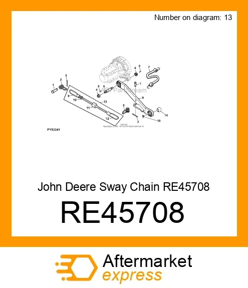 RE45708 - Sway Chain fits JOHN DEERE