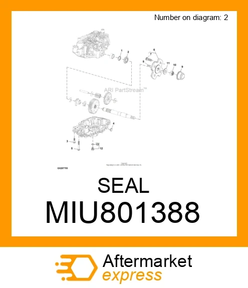 MIU801388 - SEAL fits JOHN DEERE | Price: $5.30 Stock: Wisconsin
