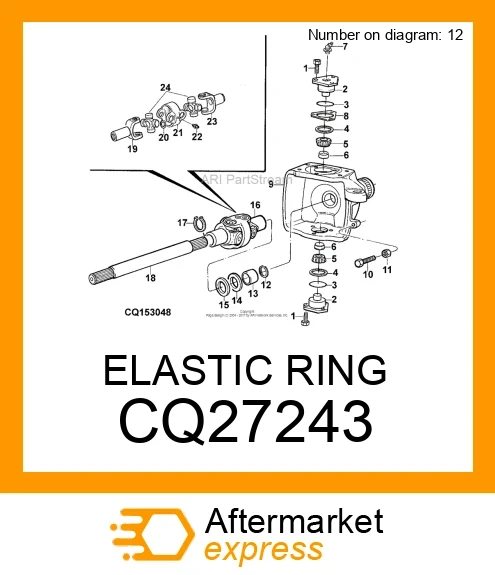 CQ27243 - ELASTIC RING fits JOHN DEERE |