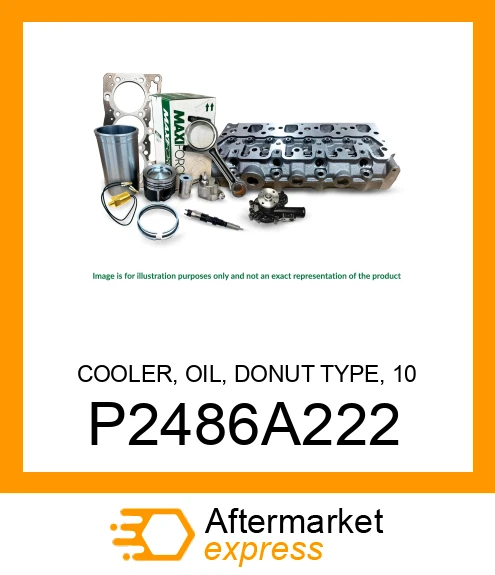 COOLER, OIL, DONUT TYPE, 10 PLATE, 1004 P2486A222