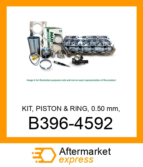XX -KIT, PISTON & RING, 0.50 mm, C4.4T/TA B396-4592
