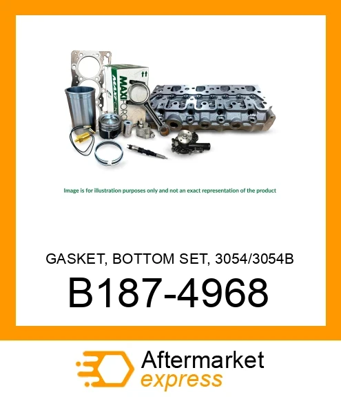 GASKET, BOTTOM SET, 3054/3054B B187-4968